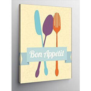 Kanvas Tablo Bon Appetit Afiyet Olsun 70x100 cm