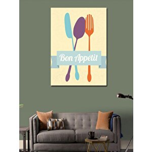 Kanvas Tablo Bon Appetit Afiyet Olsun 70x100 cm
