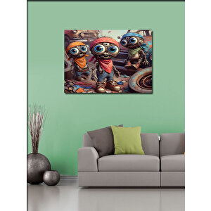 Kanvas Tablo Sevimli Robotlar 70x100 cm