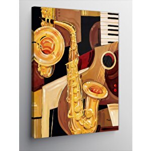 Kanvas Tablo Üflemeli Çalgılar 70x100 cm