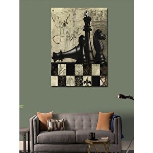 Kanvas Tablo Satranç Temalı 70x100 cm