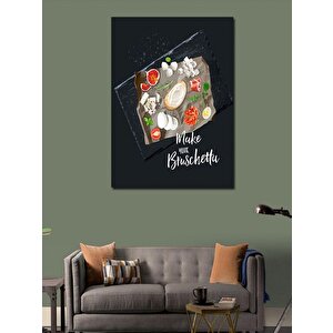 Kanvas Tablo Kahvaltı Tabağı 70x100 cm