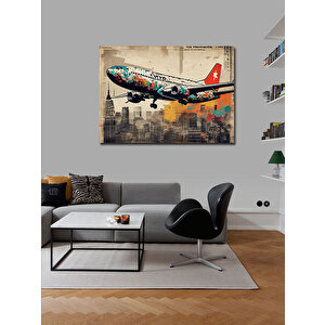 Kanvas Tablo Yolcu Uçağı 100x140 cm