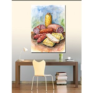 Kanvas Tablo Şarküteri Temalı 100x140 cm