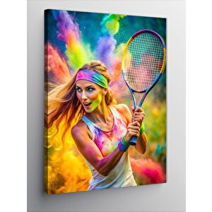 Kanvas Tablo Tenis Temalı 100x140 cm