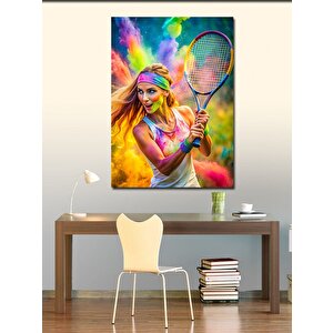Kanvas Tablo Tenis Temalı 100x140 cm