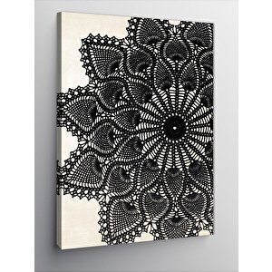 Kanvas Tablo Dantel Desenli