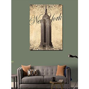 Kanvas Tablo New York'ta Gökdelen 100x140 cm