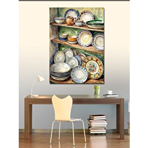 Kanvas Tablo Emaye Tabaklar 70x100 cm