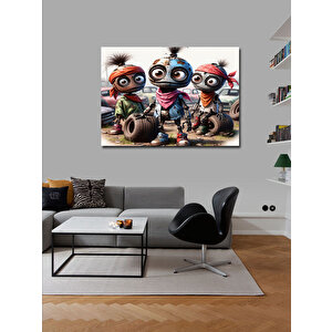 Kanvas Tablo Hurdalıktaki Robotlar 100x140 cm