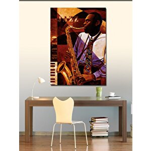 Kanvas Tablo Jazz Temalı 70x100 cm