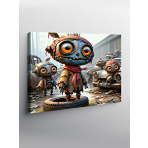 Kanvas Tablo Hurdalıktaki Robotlar 70x100 cm