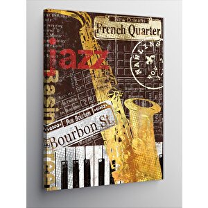Kanvas Tablo Jazz Temalı 100x140 cm