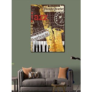 Kanvas Tablo Jazz Temalı 100x140 cm