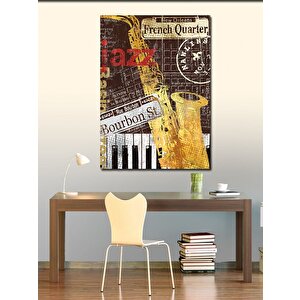 Kanvas Tablo Jazz Temalı 100x140 cm
