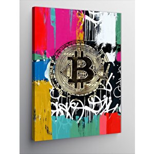 Kanvas Tablo Bitcoin 70x100 cm