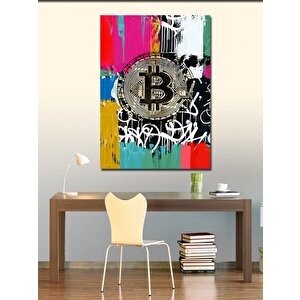 Kanvas Tablo Bitcoin 70x100 cm