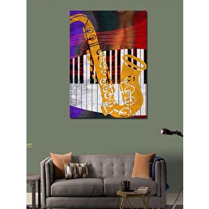 Kanvas Tablo Jazz Temalı 100x140 cm