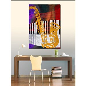 Kanvas Tablo Jazz Temalı 100x140 cm