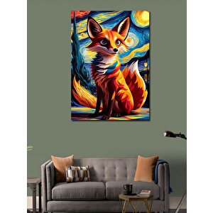 Kanvas Tablo Van Gogh Tarzında Tilki