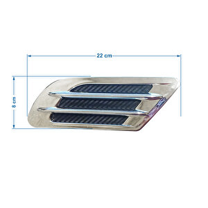Çift Çamurluk Rüzgarlığı Venti Spor Krom Tüm Araçlarla Uyumlu Pmx331