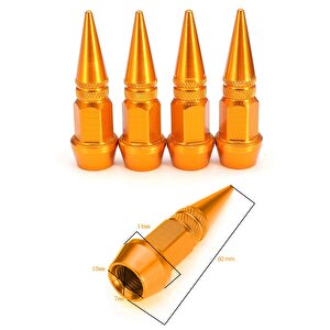 Oto Araba Sibop Kapağı Seti Metal Sivri 4'lü Set Gold 60 Mm