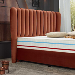 Pera Çift Kişilik Baza Başlık Seti Kiremit 150x200 cm