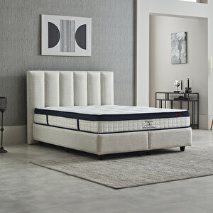 Lusso Çift Kişilik Baza Başlık Seti Krem 180x200 cm