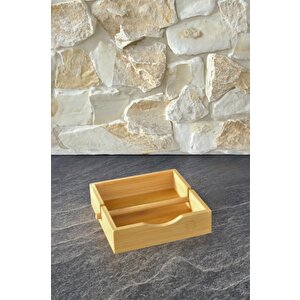 Bambu Masa Üstü Kare Yatay Peçetelik 19 Cm Kahverengi – Thn76066 C1-1-18