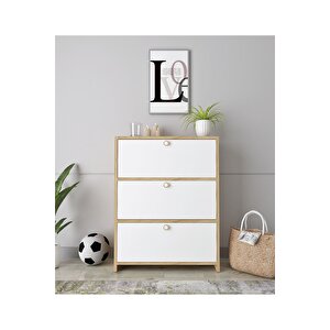 Flora 3 Kpaklı Ayakabı Dolabı (ayakkabılık - Çok Amaçlı Dolap)
