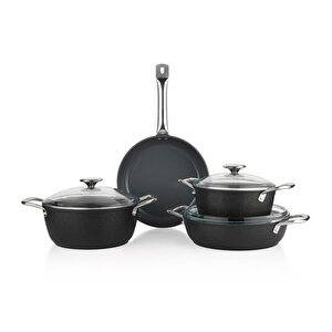 Schafer Night Sky Seramik Tencere Seti 7 Parça Siyah - 1s5122-21003-siy01