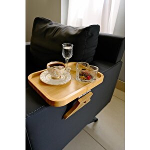 Bambu Katlanabilir Ayaklı Koltuk Kolu Keyif Servis Ve Sunum Tepsisi 27 Cm Kahverengi - Thn76075 C1-1-18