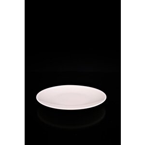 Digithome Lombardino Minimalist Modern Sade 6'lı Porselen Pasta Tabağı 20 Cm