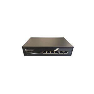Se-1004+2fe 4 Port Poe Swi̇tch 4 Poe 10/100 Mbps 4 Kanal Poe Swi̇tch