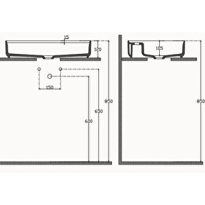 Isvea Infinity Tezgah Üstü Lavabo 60 Cm