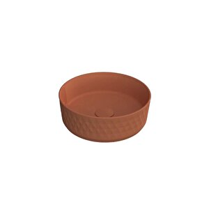 Isvea Artısan Edition Rombo Tezgah Üzeri Lavabo 36cm Terracotta