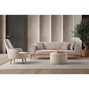 Rebul 3+1 Koltuk Takımı Sütlü Kahve