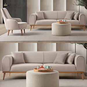 Rebul 3+1 Koltuk Takımı Sütlü Kahve