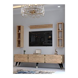 Festival Tv Ünitesi G3008-6 Atlanti̇k Gold Color Tv Sehpası Ve Duvar Rafı