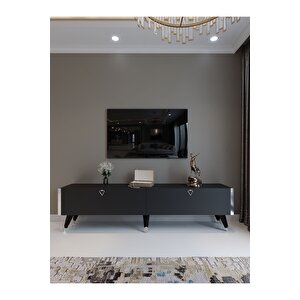 Festival Tv Ünitesi S3011-4 Antrasit Silver Detaylı Minifiks Bağlantı Tv Sehpası