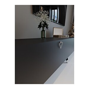 Festival Tv Ünitesi S3011-4 Antrasit Silver Detaylı Minifiks Bağlantı Tv Sehpası
