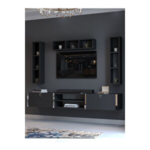 Festival Tv Ünitesi S13006-4 Antrasit Silver Duvara Monte Tv Sehpası
