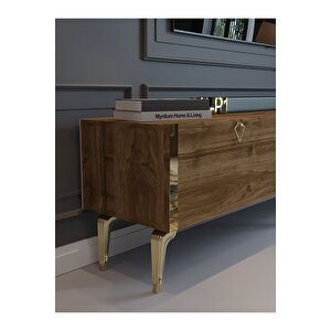 Festival Tv Sehpası G3830-2-y1-p1 Ceviz Gold Metal Kulp