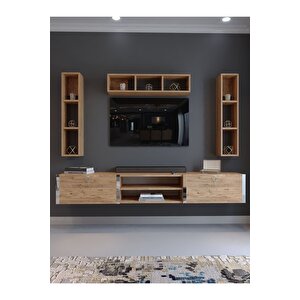 Festival Tv Ünitesi S13006-6 Atlantik Çam Silver Duvara Monte Tv Sehpası