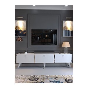 Festival Tv Sehpası S3817-1 Silver Beyaz