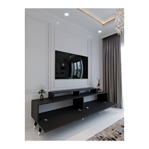 Festival Tv Ünitesi S3010-4 Antrasit Silver Detaylı Minifiks Bağlantı Tv Sehpası