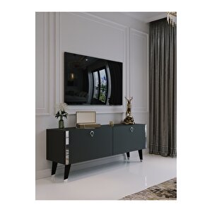 Festival Tv Sehpası S6305-4 Antrasit Silver Detaylı Minifiks Bağlantı Tv Ünitesi