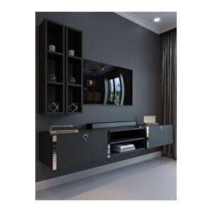 Festival Tv Ünitesi S13000-4 Antrasit Silver Duvara Monte Tv Sehpası