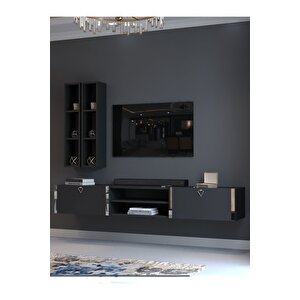 Festival Tv Ünitesi S13000-4 Antrasit Silver Duvara Monte Tv Sehpası
