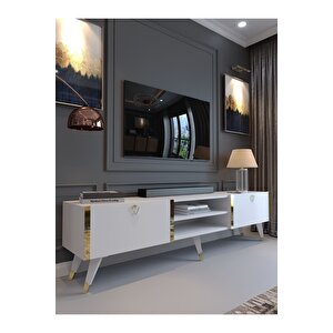 Festival Tv Sehpası G3830-1 Beyaz Gold